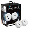 Geeni Round Smart Dot Wi-Fi White Plug - Hub Compatible - 2 Pack - 0