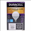 Duracell Ultra 40 Watt Equivalent E12 Base G16.5 2700k Soft White Energy Efficient LED Light Bulb - 3