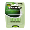 Ultra Last Nickel Metal Hydride 1/3 AAA Solar Powered Lighting Rechargeable Battery - 4 Pack - 0