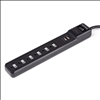 CyberPower 500 Joule 6 Outlet 4ft Power Cord Outlet Surge Protector - Black - PWR10594 - 4