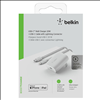 Belkin USB-C Wall Charger Base with a 4ft USB-C to Lightning Cable Cord - White - 0