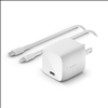 Belkin BOOST UP CHARGE™ USB-C Wall Charger Base with a 3.3ft USB-C to Lightning Cable Cord - White - 1