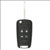 Five Button Key Fob Replacement Flip Key Remote for Buick, Chevrolet, and GMC Vehicles - 0