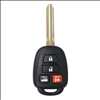 Four Button Key Fob Replacement Combo Key Remote for Toyota Vehicles - 0