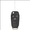 Four Button Key Fob Replacement Flip Key Remote for Ford Vehicles - 0