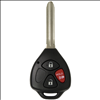Three Button Key Fob Replacement Combo Key Remote For Toyota Vehicles - 0