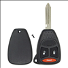 Three Button Replacement Key Fob Shell for Dodge and Mitsubishi Vehicles - FOB11733 - 1