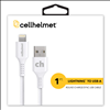 cellhelmet Short 1-Foot Lightning to USB-A Charging Syncing Cable - White - PWR11165 - 1