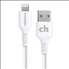 cellhelmet USB-A to Lightning Connector Cable - white 3 ft. - PWR11166 - 2