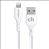 cellhelmet USB-A to Lightning Charging / Syncing Cable - White 6ft - PWR11167 - 2