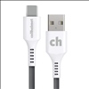 cellhelmet USB-C to USB-A Cable - white 3 Ft. - PWR11171 - 2
