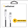 cellhelmet Short 1-Foot USB-C to USB-C Charging Syncing Cable - White - PWR11174 - 1