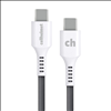 cellhelmet Short 1-Foot USB-C to USB-C Charging Syncing Cable - White - PWR11174 - 2