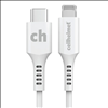 cellhelmet USB-C to Lightning Connector Cable - white 6 ft. - PWR11180 - 2