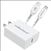 cellhelmet 20W PD Wall Charger Plug and USB-C Lighting Connector Cable - White 3ft - PWR11196 - 2
