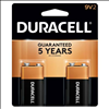 Duracell Coppertop 9V 9V, 6LR61 Alkaline Battery - 2 Pack - 0