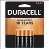Duracell Coppertop 1.5V AAA, LR03 Alkaline Battery - 4 Pack - DURMN2400B4 - 1