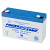 Power Sonic 6V 12AH AGM SLA Battery with F1 Terminals - 0