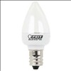 Feit E12 C7 Clear LED Miniature Bulb - 2 Pack - LED10000 - 2