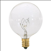 25W E12 Base G16.5 Clear (Transparent) Light Bulb 2 Pack - 0
