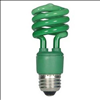 13W Green Spiral CFL Bulb - 0