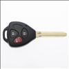 Three Button Key Fob Replacement Combo Key Remote for Toyota Vehicles - 3