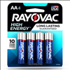 Rayovac High Energy AA Alkaline Batteries - 4 Pack - 0