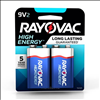Rayovac High Energy 9V Alkaline Battery - 2 Pack - 0