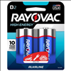 Rayovac High Energy 1.5V D, LR20 Alkaline Battery - 2 Pack - 0