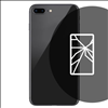 Apple iPhone 8 Plus Back Glass Repair - Black - without logo - 0