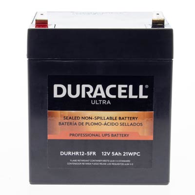 Duracell Ultra 12V 5AH High Rate AGM SLA Battery with F2 Terminals - Main Image