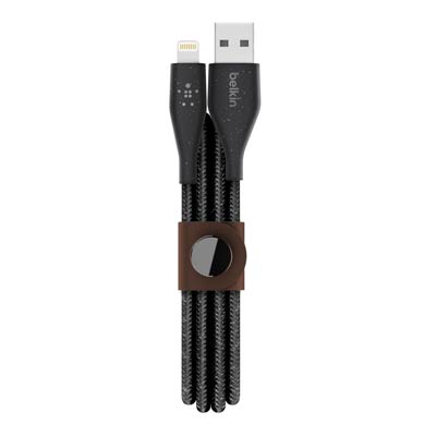 Belkin DuraTek™ Plus Lightning to USB-A Cable with Organizer Strap - Black