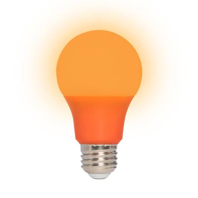 MaxLite 60 Watt Equivalent A19 Energy Efficient LED Light Bulb - Orange - LED11146