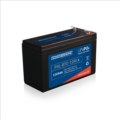 Power Sonic 12.8V 9AH Bluetooth Lithium SLA Battery with F2 Terminals