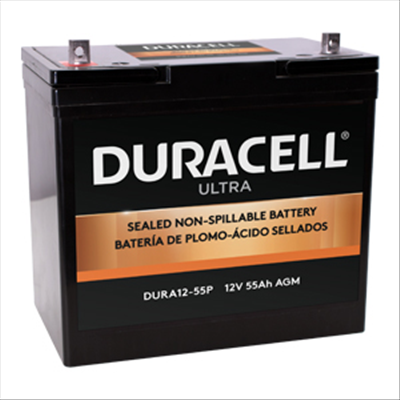 Duracell Ultra 12V 55AH AGM General Purpose SLA Battery with P Terminals