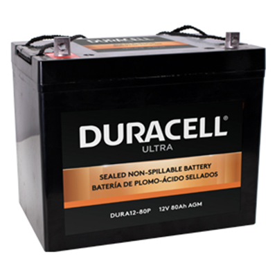 Duracell Ultra 12V 80AH AGM SLA Battery with P Terminals