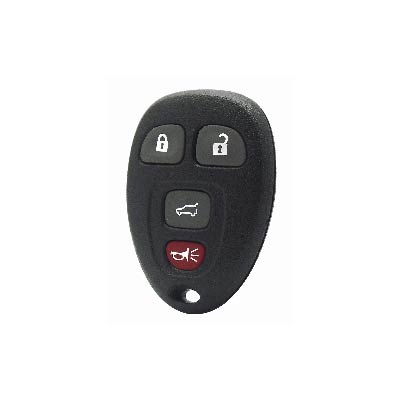 Four Button Replacement Key Fob Shell for GMC, Chevrolet and Cadillac Vehicles