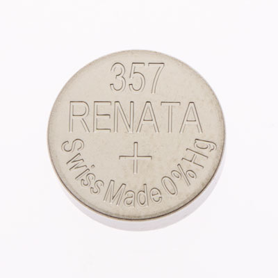 Renata 1.55V 357/303, LR44 Silver Oxide Coin Cell Battery