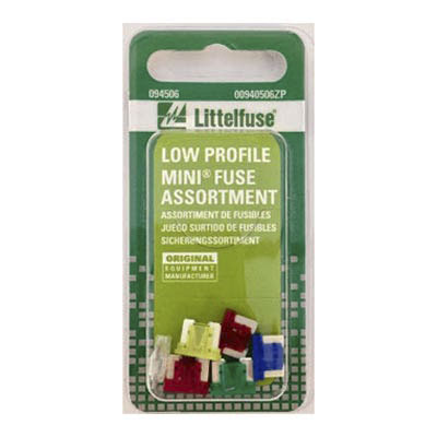 LittelFuse 6 Pk Assorted Low Profile MINI Replacement Fuses