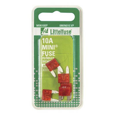 LittelFuse 10A Mini Blade Fuses - 5 Pack