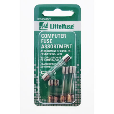 LittelFuse 5 Pack Assorted Amp Computer AGC Glass Replacement Fuses