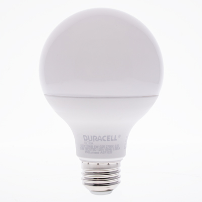 Duracell Ultra 40W Equivalent G25 2700K Warm White Energy Efficient Globe LED Light Bulb - 3 Pack