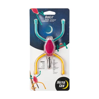 Nite Ize Buglit Flashlight with Geartie Legs - Red/Teal/Yellow - PLP11426