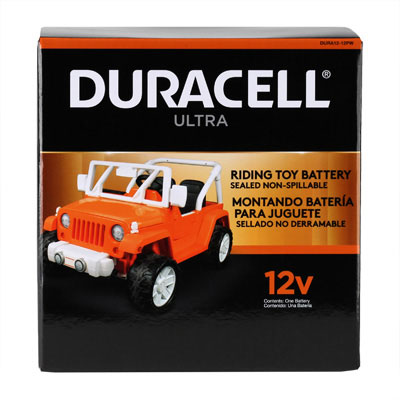 Duracell Ultra 12V 12AH Power Wheels SLA Riding Toy Battery - SLA12-12PW