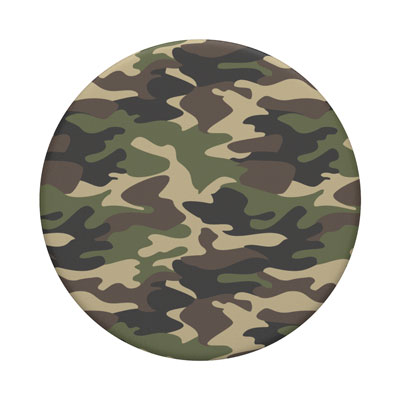 PopSocket's Woodland Camo Swappable PopTop & grip