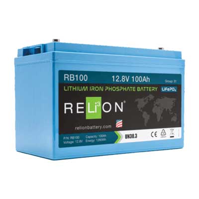 RELiON BCI Group 31M 12.8V 100AH Lithium Deep Cycle Marine and RV battery