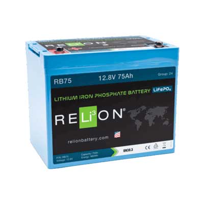 RELiON BCI Group 24M 12V 75AH Lithium Deep Cycle Marine & RV Battery