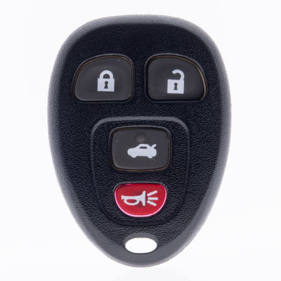 Four Button Replacement Key Fob Shell for GMC and Chevrolet Vehicles - Main Image