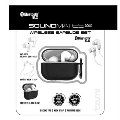 Tzumi SOUNDMATES Bluetooth 5.0 earbud Combo Pack - Main Image