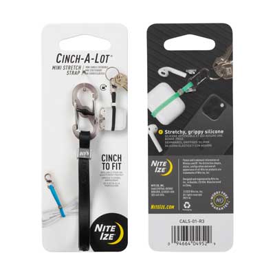 Nite Ize CINCH-A-LOT® Black Mini Stretch Strap - PLP11562